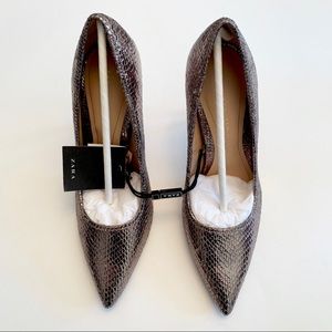 NWT Zara Metallic Heels